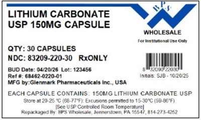 Lithium Carb 150mg -30 (Lithium Carb 150mg 68462 0220 01   30)
